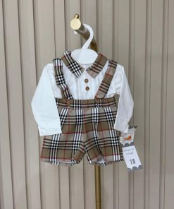 Tartan Dungaree Set