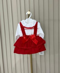 Smocked Romper - Red
